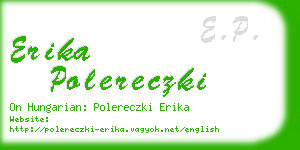 erika polereczki business card